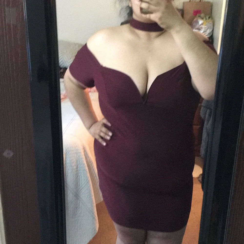 Plus size off the shoulder dress